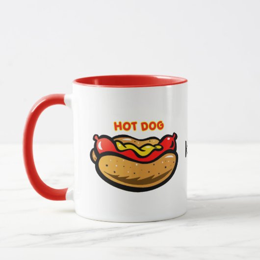 Mug Chien chaud personnalisé (Gauche)