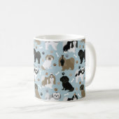 Mug Chien Chien Chien Chien Chien Chien Paws et Os (Devant droit)