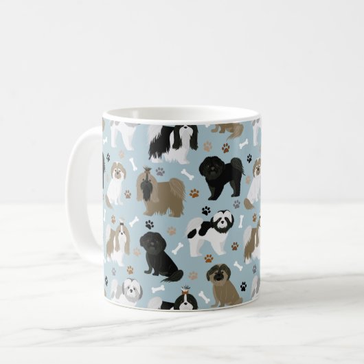 Mug Chien Chien Chien Chien Chien Chien Paws et Os (Devant gauche)