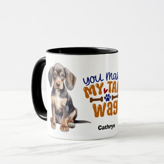 Mug Chien Chien Chien Coonhin Vous Faites Mon Wag Tail (Devant gauche)