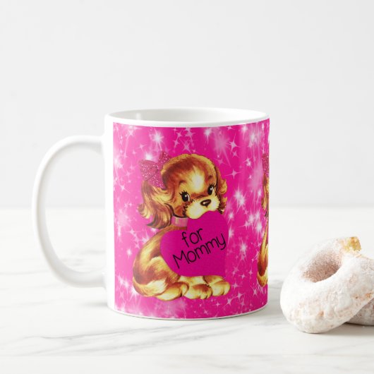 Mug Chien Chien Chien Valentin pour les étoiles de mam (Avec donut)