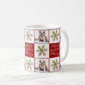 Mug Chien Chien Puppy Pet photo Feu de neige Rouge Noë (Devant droit)