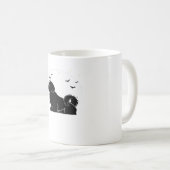 Mug Chien Chih Tzu - Silhouette de lune d'Halloween Cl (Devant droit)