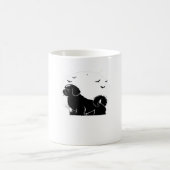 Mug Chien Chih Tzu - Silhouette de lune d'Halloween Cl (Centre)