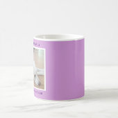 Mug Chien chiot blanc mignon Une photo Lumière violet (Centre)
