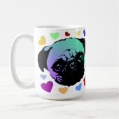 Mug Chien chiot Pug Style PopArt Rétro (Gauche)