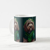 Mug Chien Cockapoo en robe de la Saint-Patrick (Devant gauche)