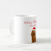 Mug Chien Cocker Spaniel avec chapeau de Père Noël Noë (Devant gauche)