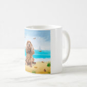 Mug Chien Cocker Spaniel sur la plage (Devant droit)