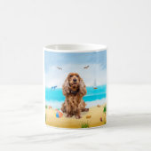 Mug Chien Cocker Spaniel sur la plage (Centre)