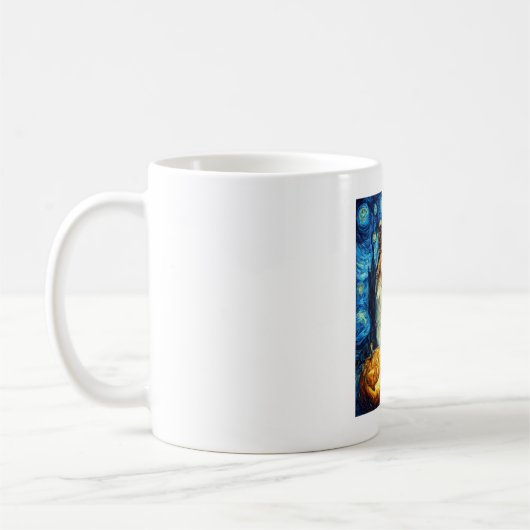 Mug Chien Colley Rough Cute Halloween Jack O Lantern C (Gauche)
