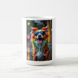 Mug Chien Coloré Pop Art Éclaboussure