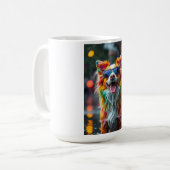 Mug Chien Coloré Pop Art Éclaboussure (Devant gauche)