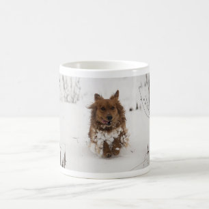 Mug Chien courant dans la neige