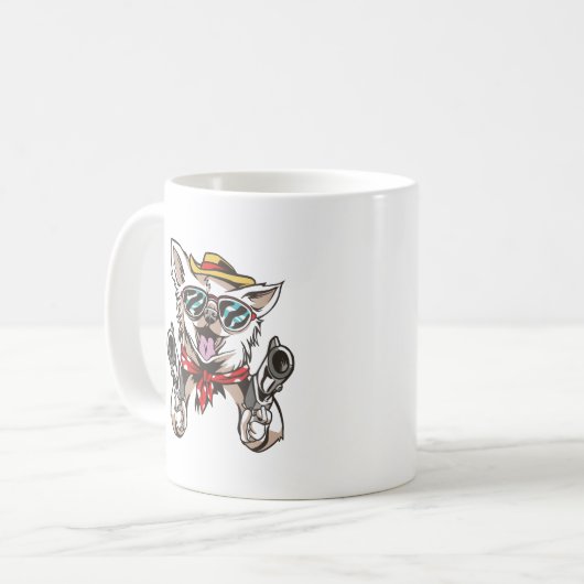 Mug Chien Cowboy Drôle (Devant gauche)