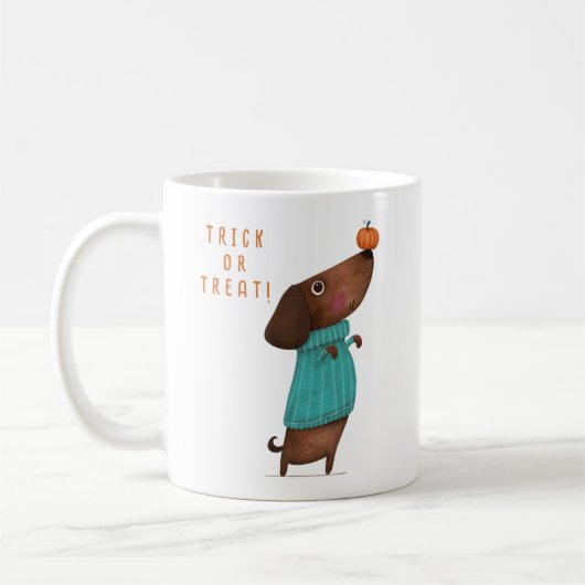 Mug Chien Dachshund Automne Halloween Automne (Gauche)