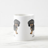 Mug Chien Dachshund Fil Noir Et Tan Avec Nom (Centre)