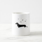 Mug Chien Dachshund Halloween Lune Silhouette Classiqu (Centre)