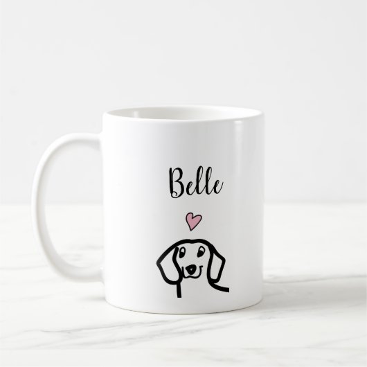 Mug Chien Dachshund Personnalisé (Gauche)
