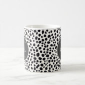 Mug Chien dalmate Abstrait Motif gris Monogramme (Centre)