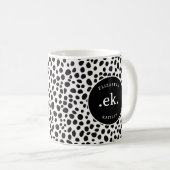 Mug Chien dalmate Abstrait Motif Monogramme (Devant droit)