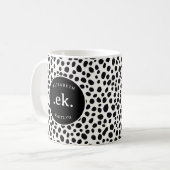 Mug Chien dalmate Abstrait Motif Monogramme (Devant gauche)