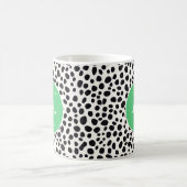Mug Chien dalmate Abstrait Motif Monogramme vert (Centre)
