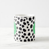 Mug Chien dalmate Abstrait Motif Monogramme vert (Centre)