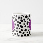 Mug Chien dalmate Abstrait Motif violet Monogramme (Centre)