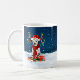 Mug Chien dalmate avec cadeaux de Noël