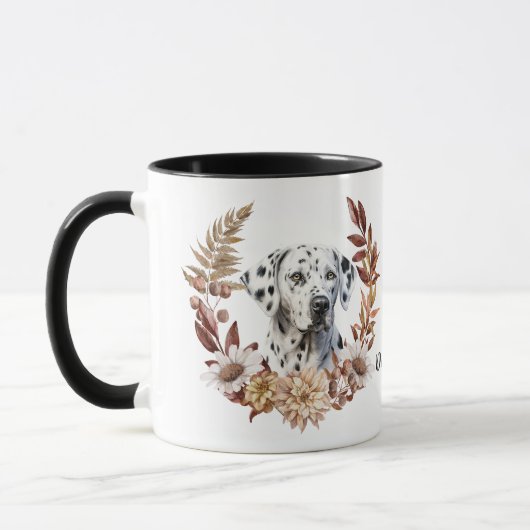 Mug Chien dalmate couronne d'automne (Gauche)