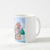 Mug Chien dalmate dans la neige Maison de chien de Noë (Devant droit)