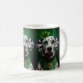 Mug Chien dalmate en tenue de la Saint Patrick (Devant droit)