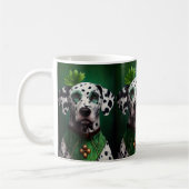 Mug Chien dalmate en tenue de la Saint Patrick (Gauche)