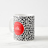 Mug Chien dalmate Motif Abstrait RedMonogram (Devant gauche)