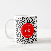 Mug Chien dalmate Motif Abstrait RedMonogram (Gauche)