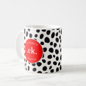 Mug Chien dalmate Motif Abstrait RedMonogram (Devant gauche)