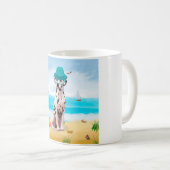 Mug Chien dalmate sur la plage (Devant droit)