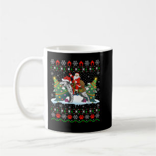 Mug Chien dalmate Xmas moches Père Noël équitation Noë