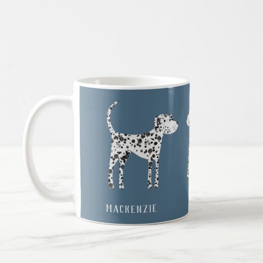 Mug Chien Dalmatien amusant Personnalisé (Gauche)