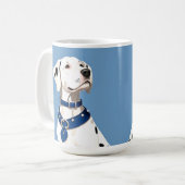 Mug Chien Dalmatien Avec Collier Bleu (Devant gauche)