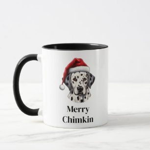 Mug Chien Dalmatien Chapeau de Père Noël Noël