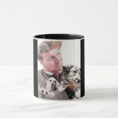 Mug Chien Dalmatien Chien mignon Pot Noir Blanc Nom (Centre)