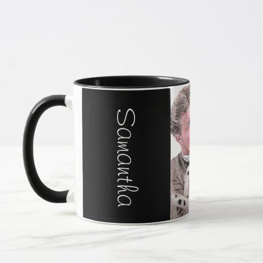 Mug Chien Dalmatien Chien mignon Pot Noir Blanc Nom (Gauche)