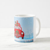 Mug Chien Dalmatien En Voiture Avec Le Père Noël (Devant droit)