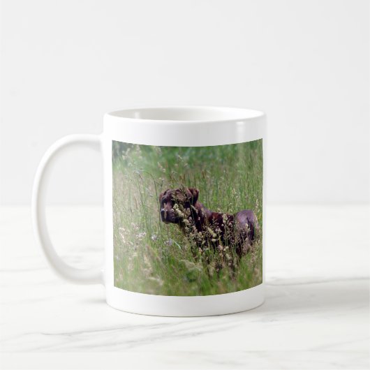 Mug Chien dans l'herbe haute (Gauche)
