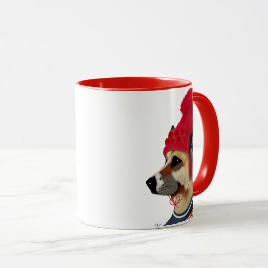 Mug Chien dans Ski Sweat 2 (Devant droit)