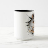 Mug chien dans un mur fissuré (Centre)