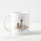 Mug Chien d'aquarelle de l'Azawakh | Monogramme (Gauche)