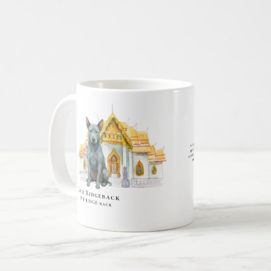 Mug Chien d'aquarelle de Ridgeback (Devant gauche)